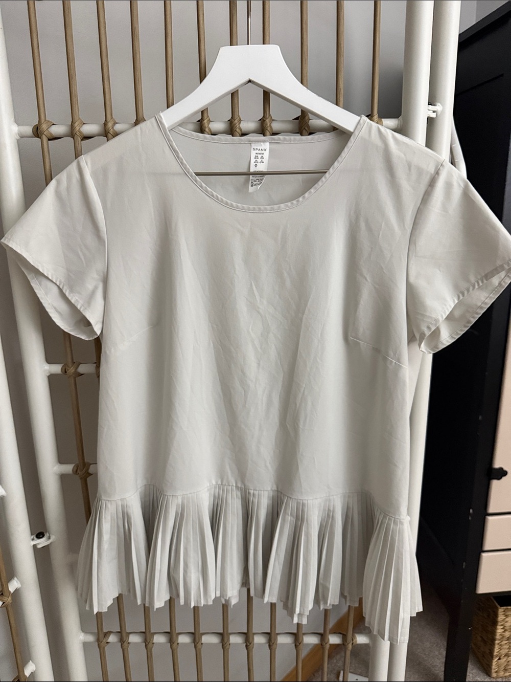 SPANX  Short-Sleeve Ruffle-Hem top